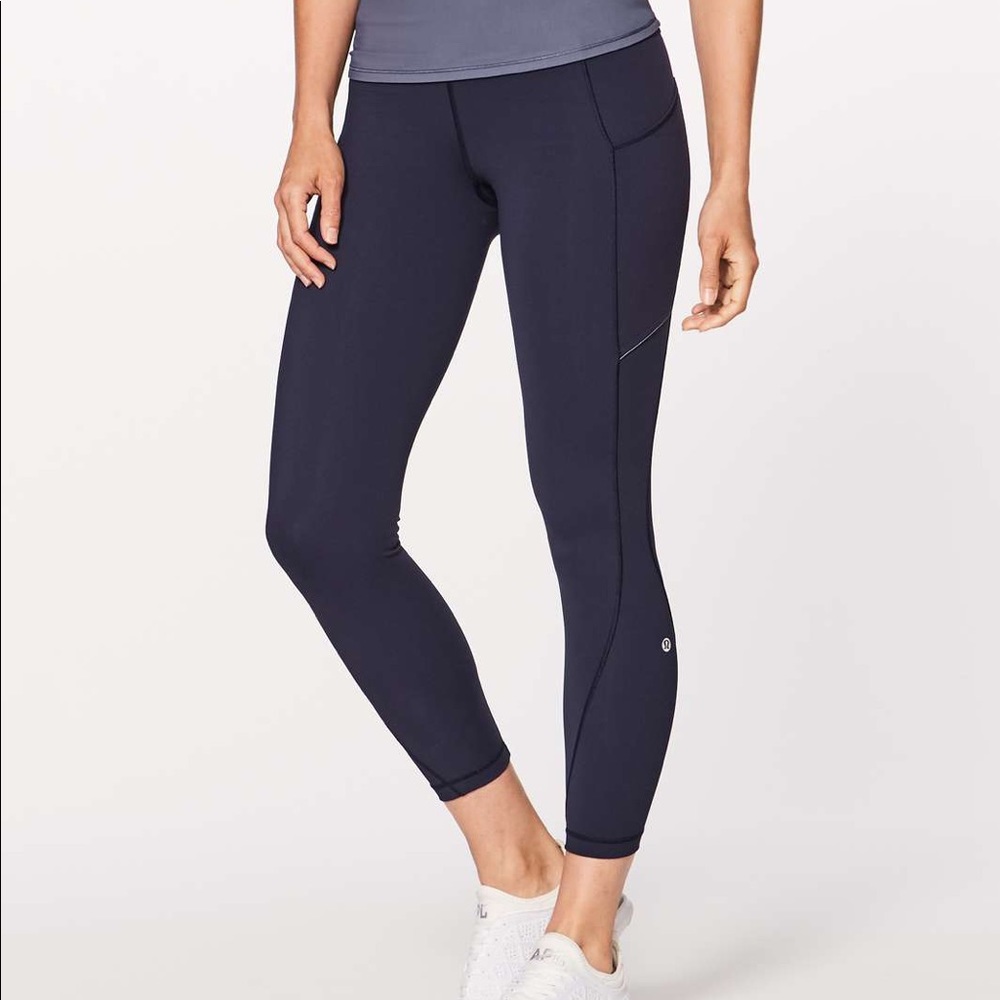 Lululemon Run On Tight 25" Midnight Navy Speed Up